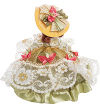 Кукла-шкатулка "Дама в шляпке"