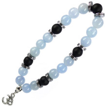 BA40 Браслет с подвеской на Просветление (Ом) камень,8мм