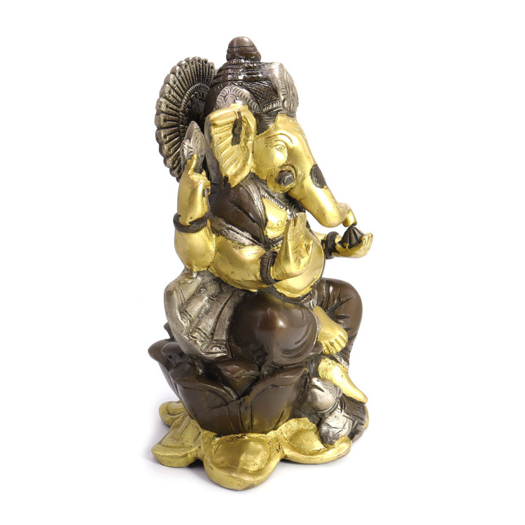 Ганеш благославляющий на процветание и удачу бронза 25см-15см 4,26кг