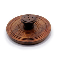 Подставка под благовония Тарелочка из дерева Грибочек 10см 5.5см