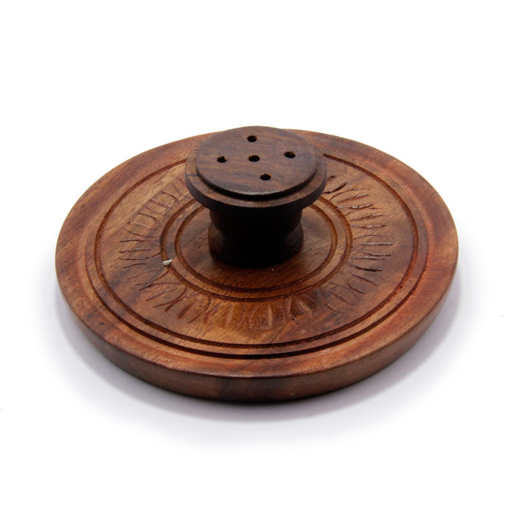 Подставка под благовония Тарелочка из дерева Грибочек 10см 5.5см