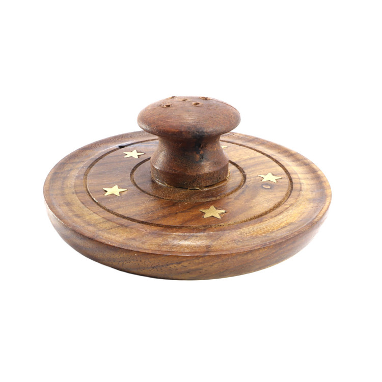 Подставка под благовония Тарелочка из дерева Грибочек 10см 5.5см