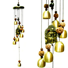 Музыка ветра Будда 7 колокольчиков 63см металл Музыка ветра Будда 7 колокольчиков 63см металл