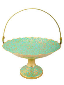 Ваза фруктовница  Фр16786/2 (полиш) эмаль зеленая