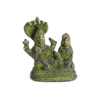 Статуэтка бронза Вишну дарует защиту и исполнение желаний 8см-6см 270гр