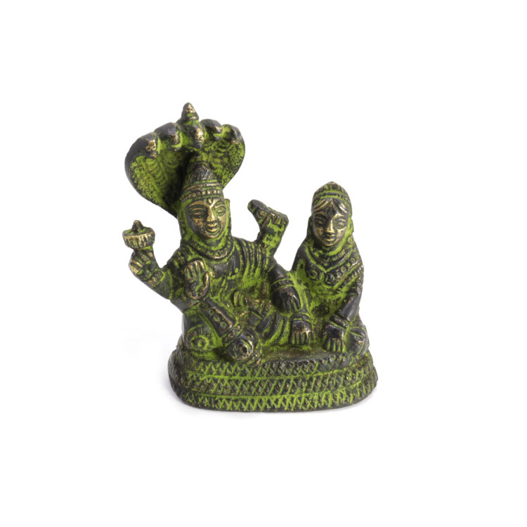 Статуэтка бронза Вишну дарует защиту и исполнение желаний 8см-6см 270гр