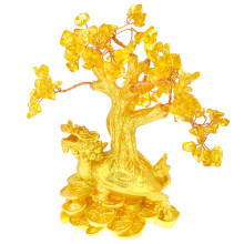 Денежное дерево с цетрином на Драконе 16см