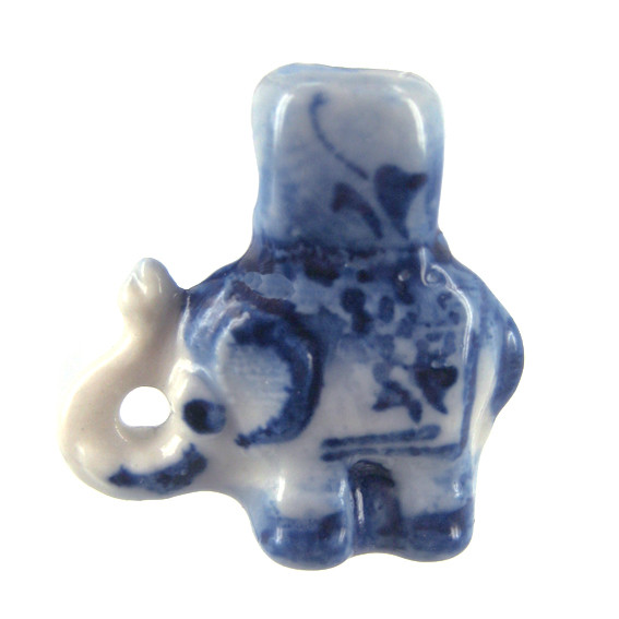 TA003-1 Аромакулон керамический Слон со шнурком гжель