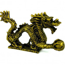Z118-2 Дракон с жемчужиной фигурка, полистоун 12х2х6,5см Z118-2 Дракон с жемчужиной фигурка, полистоун 12х2х6,5см