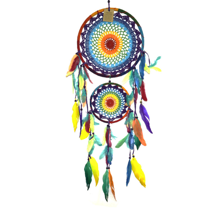 Ловушка снов Радуга, притягивает энергии счастья и удача d-27см h-80см