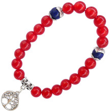 BX063 Браслет с подвеской на Развитие (Дерево Жизни) камень, 8мм