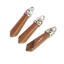 Подвеска маятник уп-3шт натуральный камень Авантюрин Коричневый 6см Подвеска маятник уп-3шт натуральный камень Авантюрин Коричневый 6см