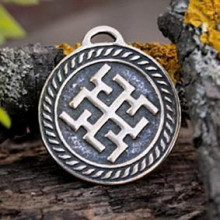 BV01-03 Оберег № 03 Духобор, бронза, Д-27мм, 27*30мм (СО 003 )