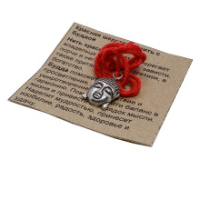 Браслет красная шерстяная нить с подвеской Будда Наделит мудростью принесет изобилие радость удачу