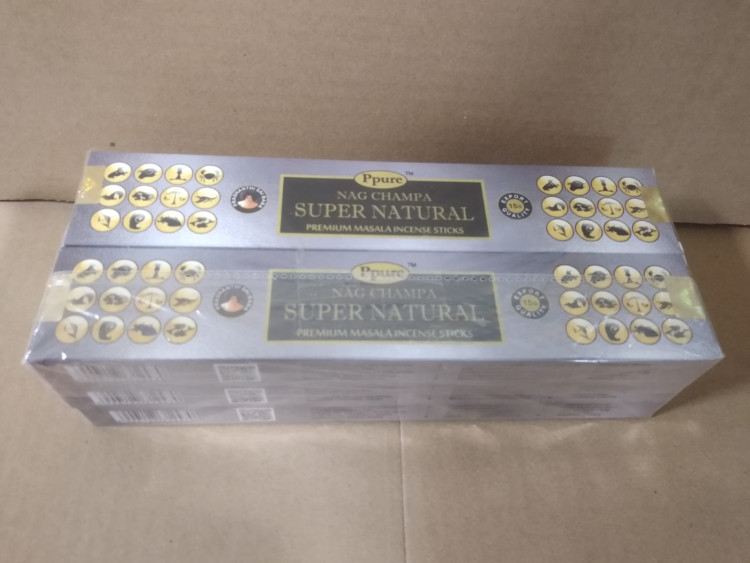 Благовония Ppure 15гр Super Natural ПЕРЕПАКОВКА аромапалочки Супер Натурал уп-6шт