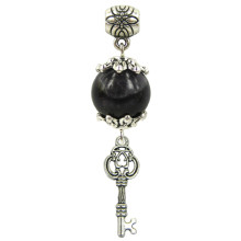 Амулет на Защиту от сглаза (Чёрный агат) и Счастье (Ключ)