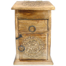 75-5 Шкатулка резная с Деревом Жизни 23х10,5х12,5см, дерево