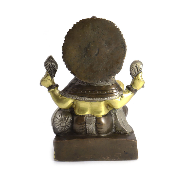 Ганеш с нимбом Бог мудрости и устранитель препятствий h-16см 1,804кг бронза