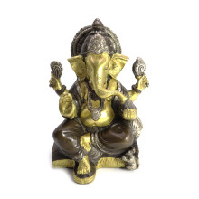 Ганеш с нимбом Бог мудрости и устранитель препятствий h-16см 1,804кг бронза