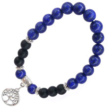 BX068 Браслет с подвеской на Развитие (Дерево Жизни) камень, 8мм