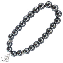 BX146 Браслет с подвеской на Просветление (Ом) камень,8мм