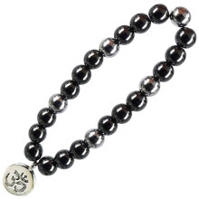 B4 Браслет с подвеской на Просветление (Ом) камень,8мм