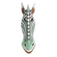 Маска Зебра  настенная Дерево Албезия оберег удачу 50см