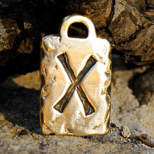 BV09-07 Амулет № 07, Руна Гебо, бронза, 17*28мм (Р ) BV09-07 Амулет № 07, Руна Гебо, бронза, 17*28мм (Р )