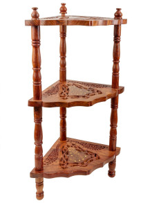 Этажерка резная дерево 3-х ярусная Этажерка резная дерево 3-х ярусная