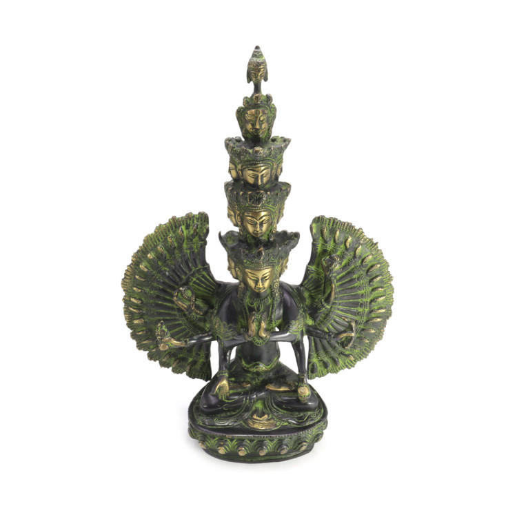 Бодхисаттва Авалокитешвара Защита Исцеление Просветление Статуэтка бронза 3,140кг 19см-13,5см