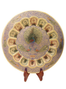 Панно декоративное "Павлин" 12" Пн1532/2 эмаль с Панно декоративное "Павлин" 12" Пн1532/2 эмаль с