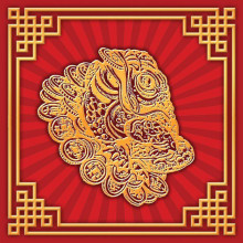 Денежные салфетки Лунная жаба богатства