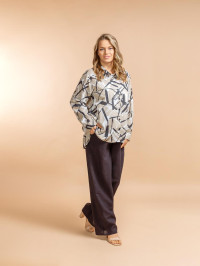 Брючный костюм (вискоза,лен)  25-609-1 размер {XL