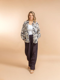 Брючный костюм (вискоза,лен)  25-609-1 размер {XL