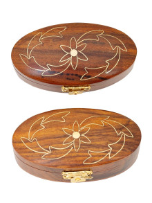 Шкатулка (дерево) резная Цветок10х5х4см Шк1602 2ш