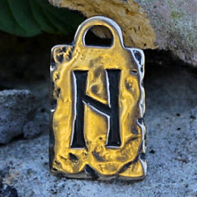 BV09-09 Амулет № 09, Руна Хагалаз, бронза, 17*28мм (Р 009) BV09-09 Амулет № 09, Руна Хагалаз, бронза, 17*28мм (Р 009)