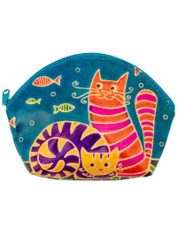 Косметичка  "Кошки" (кожа) набор из 3-х  0587/12
