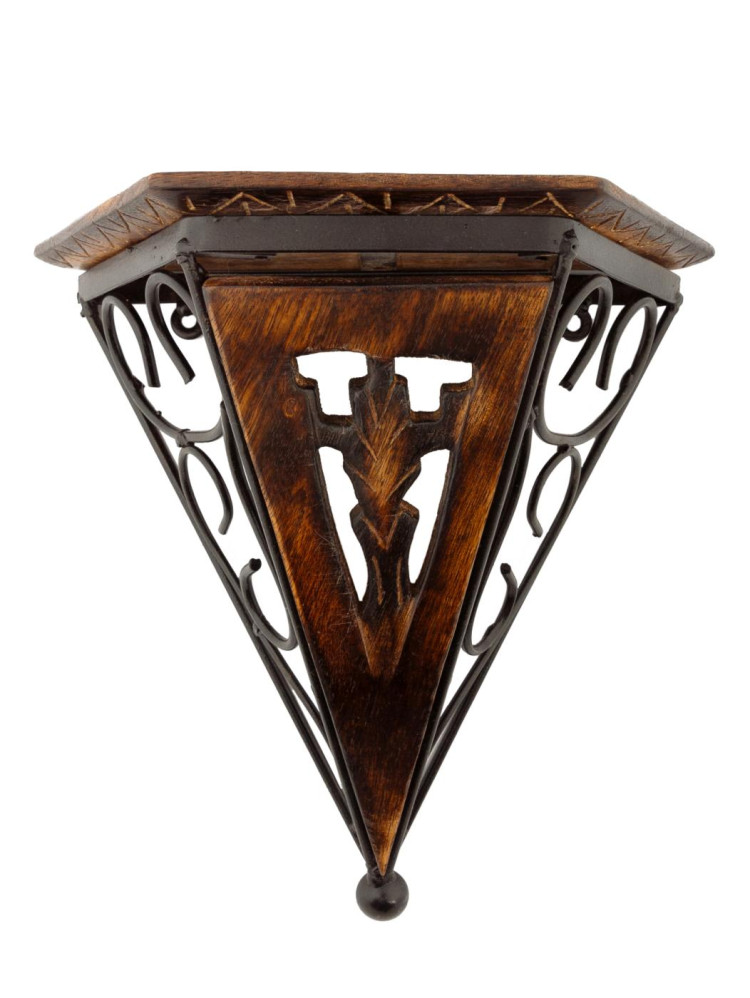 Полочка настенная (дерево, железо)  Пи228