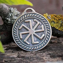 BV01-09 Оберег № 09 Колядник, бронза, Д-27мм, 27*30мм (СО 009)