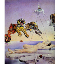  Фрагмент картины "Сон, вызванный полетом пчелы..." Сальвадора Дали (Museum.Parastone)