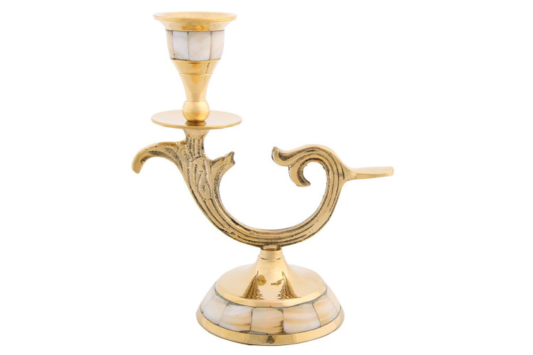 Подсвечник  П00161 с перлам. на 1 свечу ?к