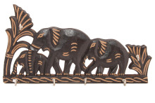 Вешалка для ключей "Слоны"(дерево ) Пи110 .