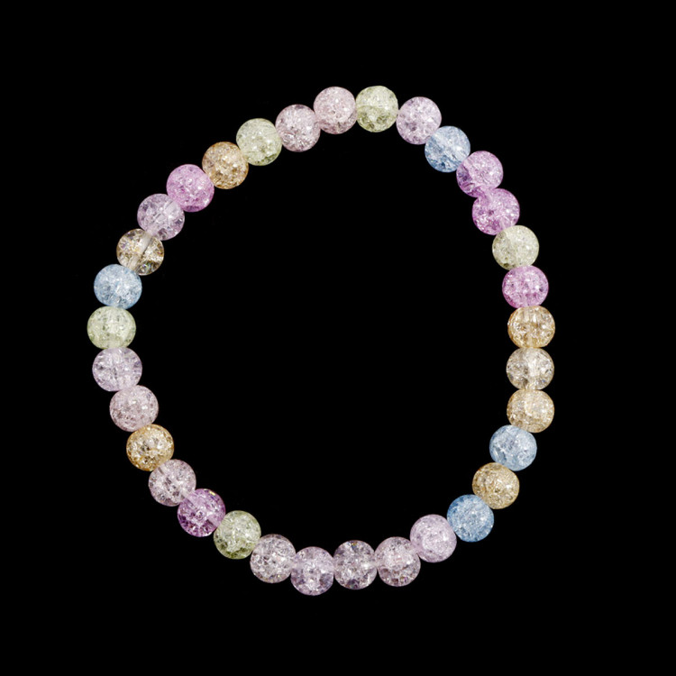 Браслет каменный Сахарный кварц разноцветный