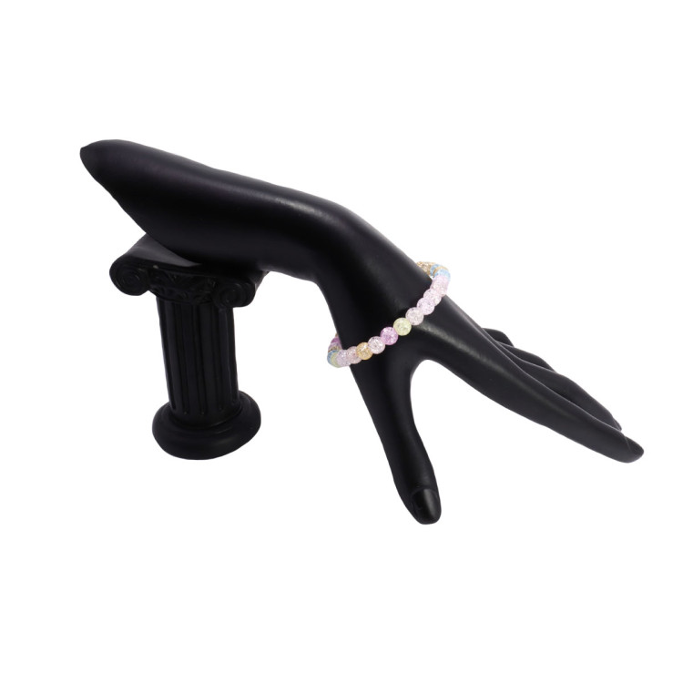 Браслет каменный Сахарный кварц разноцветный