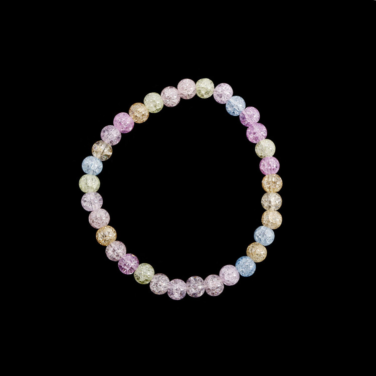 Браслет каменный Сахарный кварц разноцветный