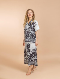 Костюм юбка и блузка (вискоза,лен) 25-209-1 разме