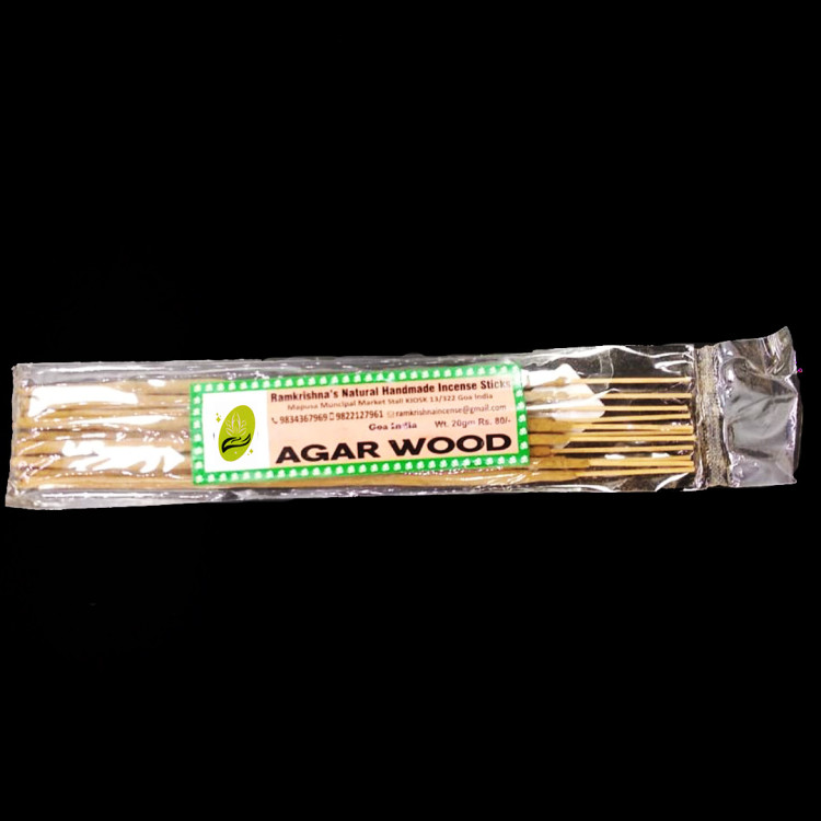 Благовония премиум класса RamaKrishna AGARWOOD Агаровое дерево 20гр 10 палочек 20см ручная работа