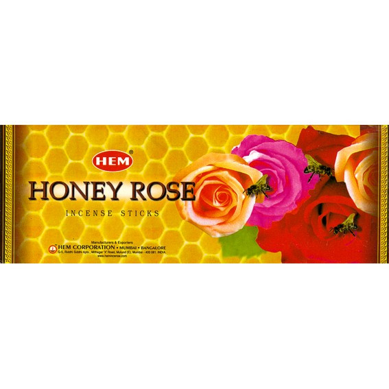 Благовония HEM, шестигранники, Honey Rose МЕД - РОЗА 