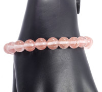 Браслет каменный Розовый халцедон - поможет разбудить ответные чувства в избраннике 8мм