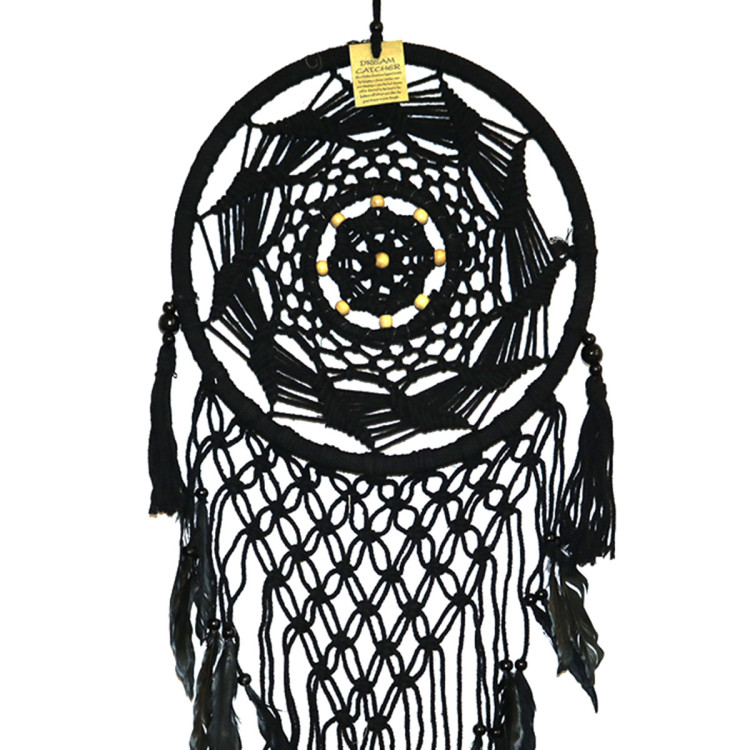 Ловец снов черный защищает дом, зергалит негативную энергию d-33см h-85см